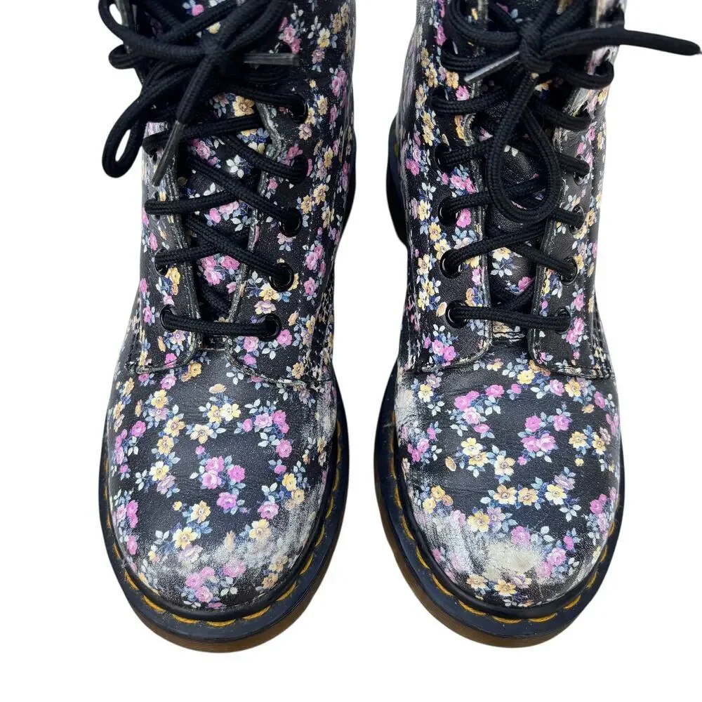 Dr. Marten 1460 Boot Floral Women’s Size 6 Color- Black - Mini Tydee